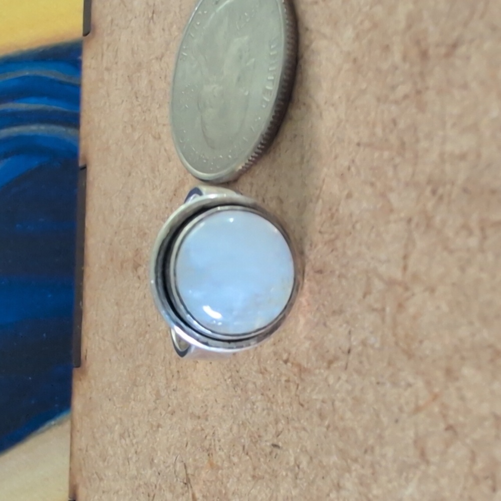 Blue moonstone ring